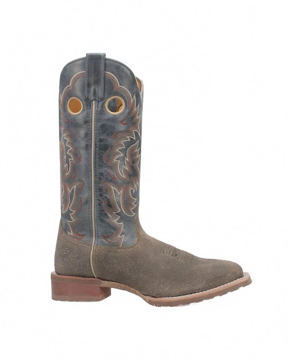 NEW LAREDO men's peete leather square toe western boots in summit grey